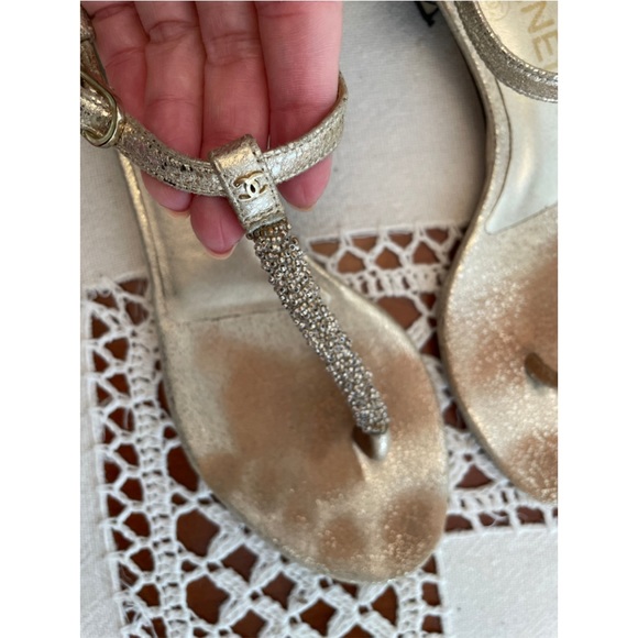 COPY - 🖤 Chanel cc logos sandals size 36.5 - Picture 2 of 6